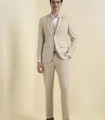 Men self designed slim-fit single-breasted three-piece suits