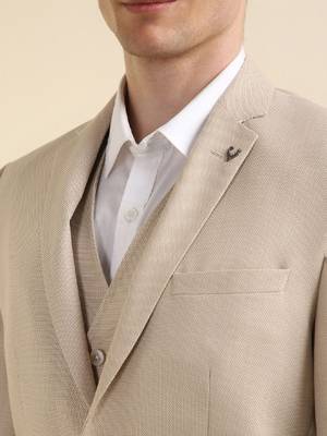 Men self designed slim-fit single-breasted three-piece suits 2