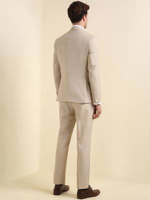 Men self designed slim-fit single-breasted three-piece suits 4