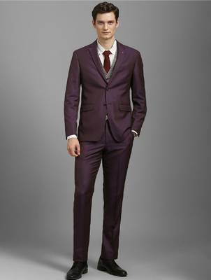Men slim-fit single-breasted three-piece suits 1