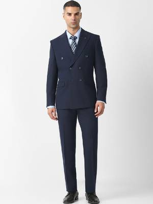 Slim-fit double-breasted two-piece suit 1
