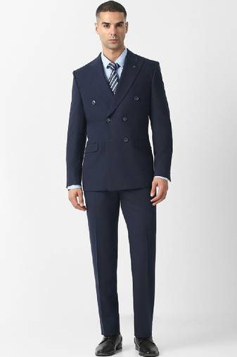 Slim-fit double-breasted two-piece suit