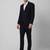 Textured slim-fit single-breasted two-piece formal suit