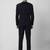 Textured slim-fit single-breasted two-piece formal suit