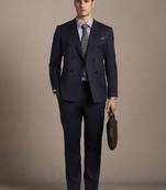 Peaked lapel slim fit 2 piece blazer and trousers suits