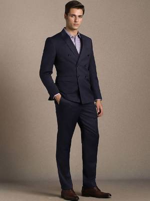Peaked lapel slim fit 2 piece blazer and trousers suits 2