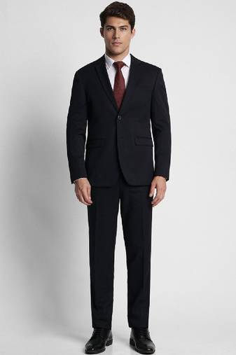Notched lapel slim fit 2 piece blazer and trousers suit