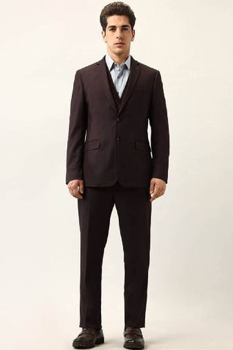 Slim-fit single-breasted three-piece suit