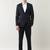 Men self design slim fit single-breasted two-piece formal suit