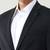 Men self design slim fit single-breasted two-piece formal suit