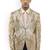 Embroidered single-breasted three-piece suit