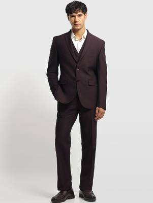Self design notched lapel 3 piece blazer and waistcoat with trousers suits 1