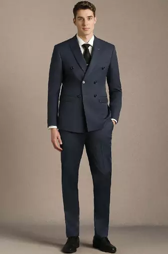 Slim-fit single-breasted two-piece suit