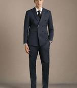 Slim-fit single-breasted two-piece suit