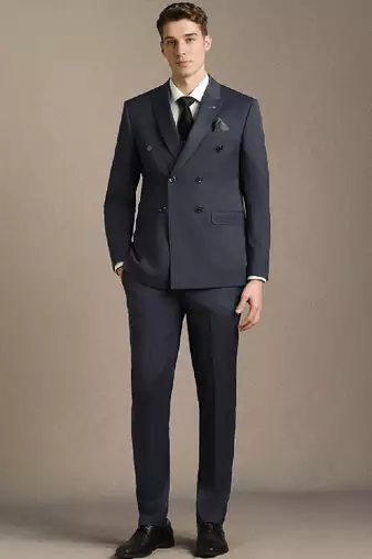 Slim-fit single-breasted two-piece suit