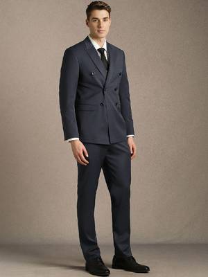 Slim-fit single-breasted two-piece suit 4