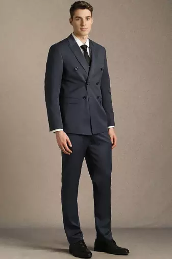 Slim-fit single-breasted two-piece suit