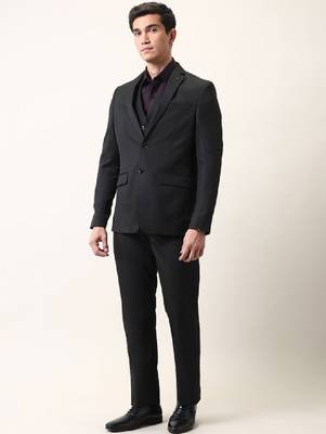Men ceremonial three piece dobby suit 3