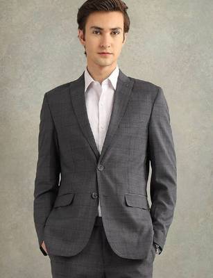 1851 checked tailored fit suit 1