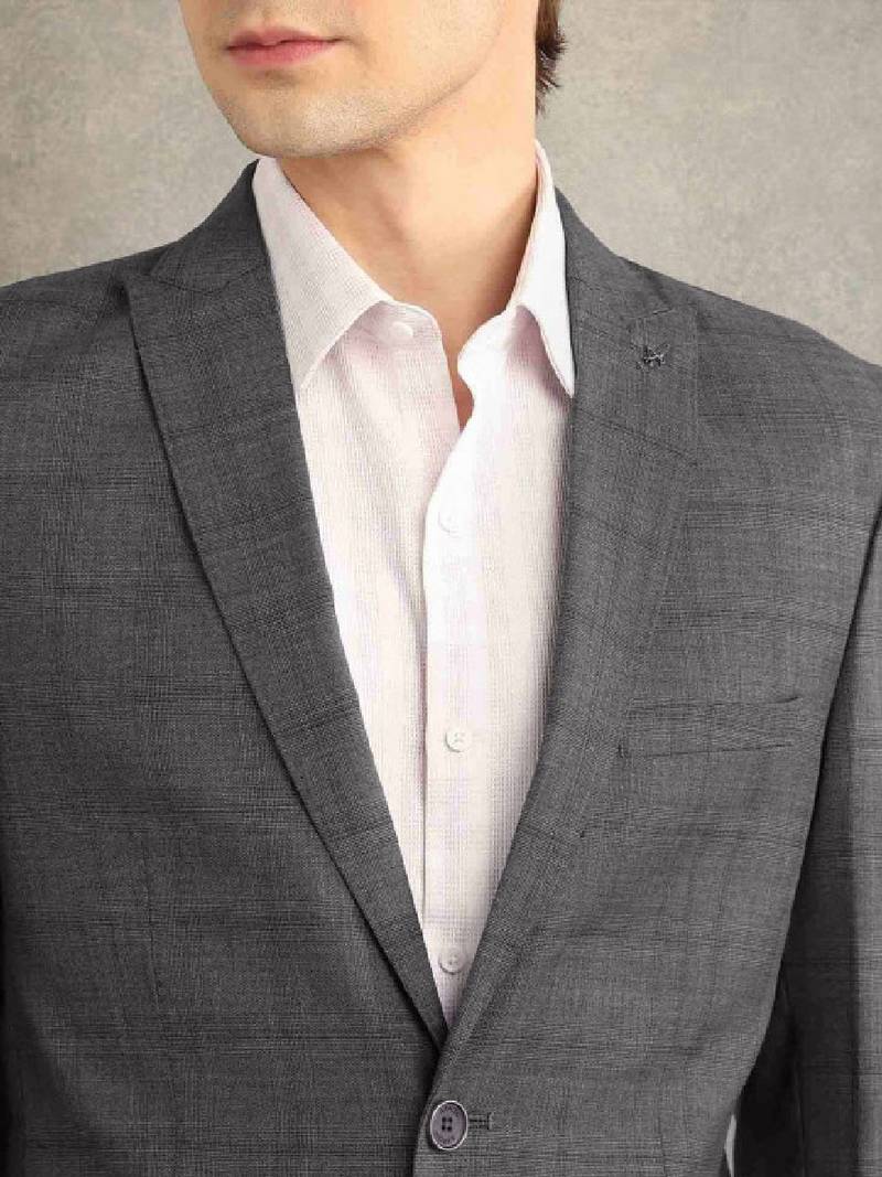 1851 checked tailored fit suit