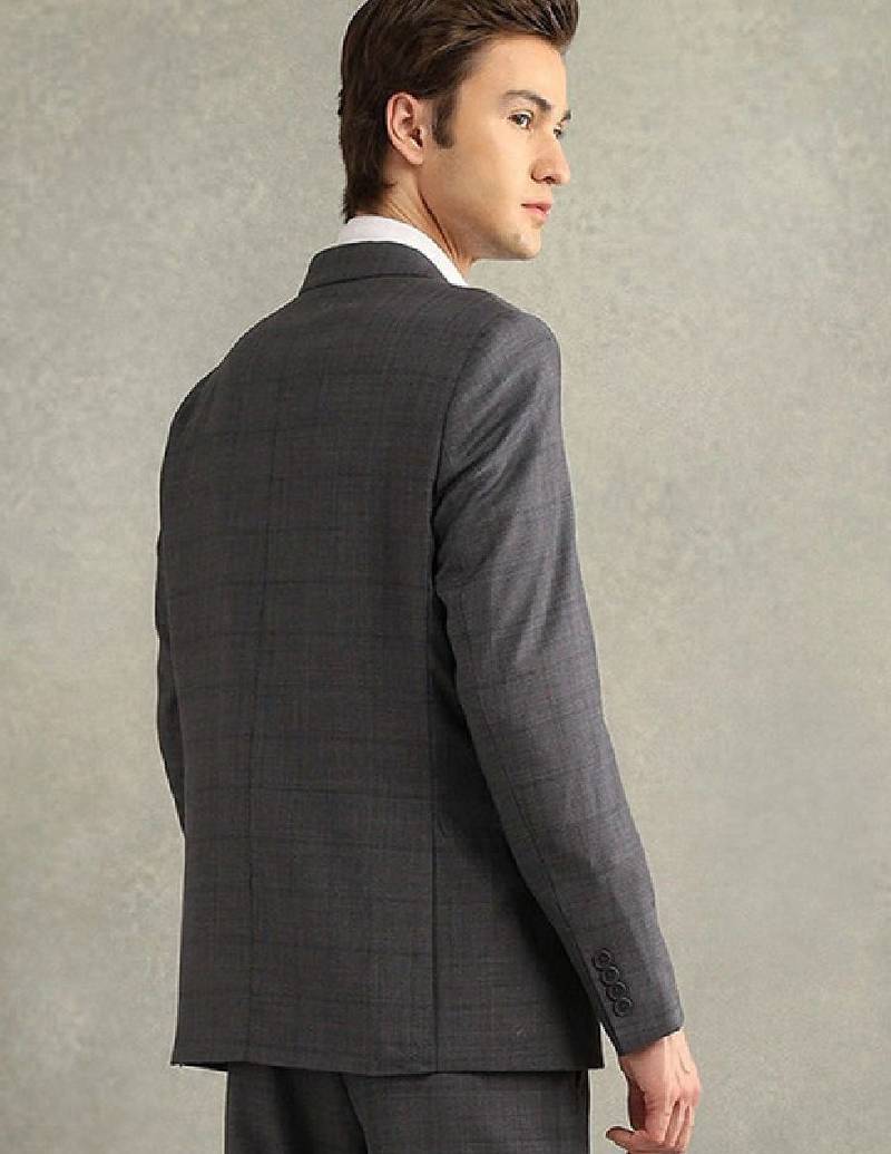 1851 checked tailored fit suit