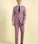 Slim fit single breasted notched collar two piece formal suit