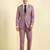 Slim fit single breasted notched collar two piece formal suit