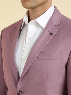 Slim fit single breasted notched collar two piece formal suit 2
