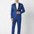 Textured slim fit single breasted notched collar 2-piece suit