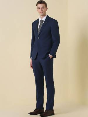 Slim-fit single-breasted two-piece suit 4
