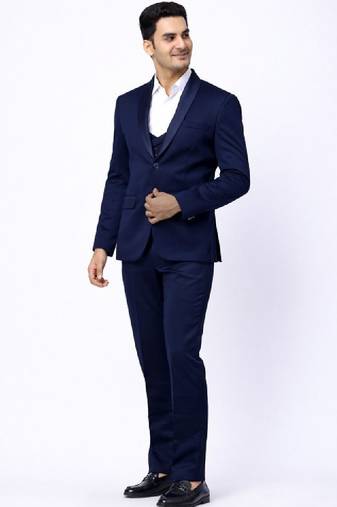 Slim-fit single-breasted three-piece suit