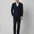 Printed slim-fit single-breasted three-piece formal suits