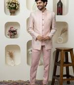 Men bandhgala single-breasted two-piece suit
