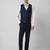 Printed slim-fit single-breasted three-piece formal suits