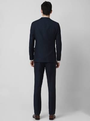 Printed slim-fit single-breasted three-piece formal suits 3