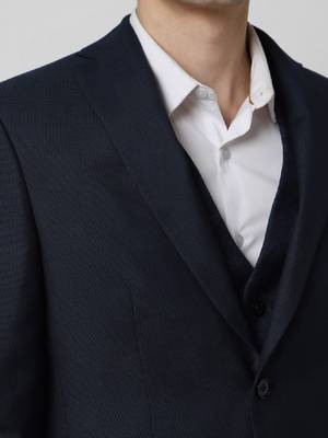 Printed slim-fit single-breasted three-piece formal suits 4