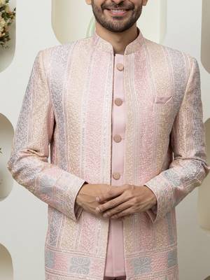 Men bandhgala single-breasted two-piece suit 2
