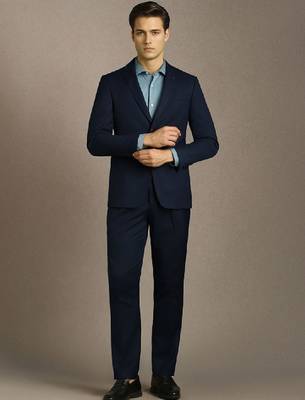 Slim-fit single-breasted two-piece suit 1