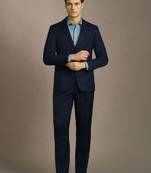 Slim-fit single-breasted two-piece suit