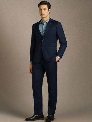 Slim-fit single-breasted two-piece suit 2