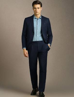 Slim-fit single-breasted two-piece suit 4
