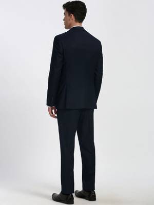 Textured slim-fit single-breasted three-piece formal suits 3