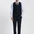 Textured slim-fit single-breasted three-piece formal suits