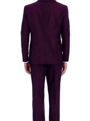 Men regular-fit single-breasted two-piece suit 2