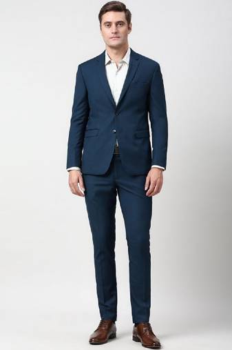Slim-fit single-breasted two-piece suit
