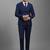 Textured slim fit single breasted notched collar 3-piece formal suit