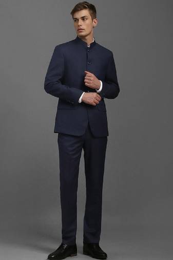 Textured single-breasted two piece formal suit