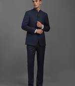 Textured single-breasted two piece formal suit