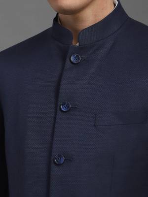 Textured single-breasted two piece formal suit 2