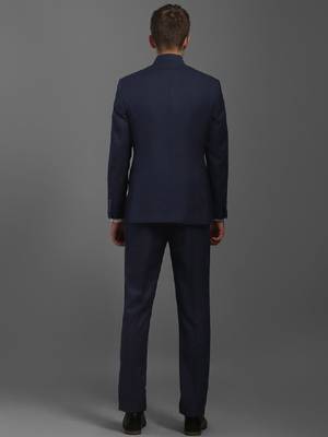 Textured single-breasted two piece formal suit 4